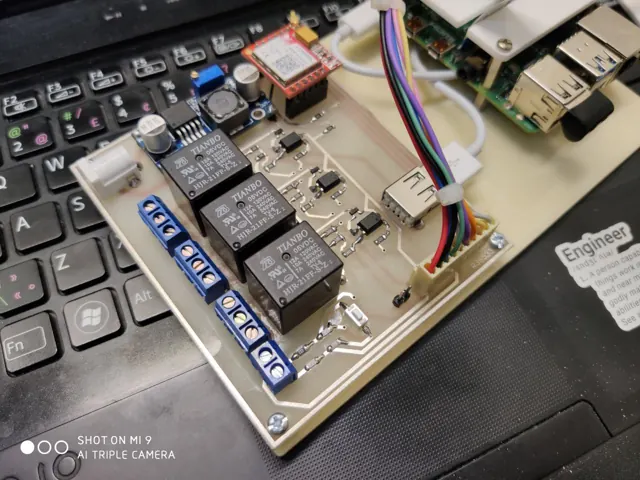 CCTV-style prototype internals and custom electronics.