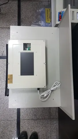 QR-terminal enclosure and cabling before installation.