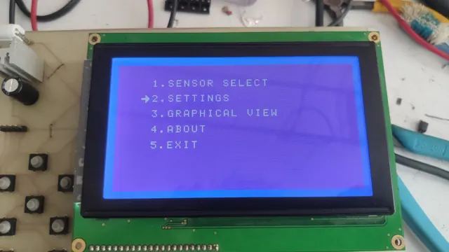 Industrial DataGraph — Main Menu of Device.