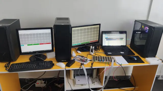 Alarm-monitoring system operating with its local display.